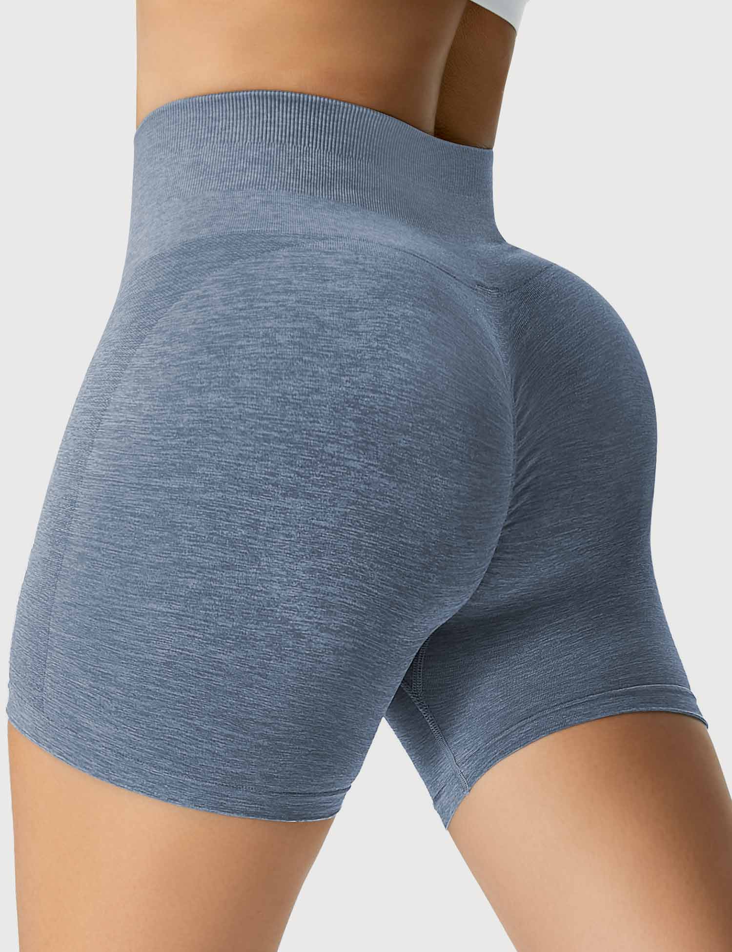 Yeoreo Light Color Elastische Nahtlose Shorts Grau Blau