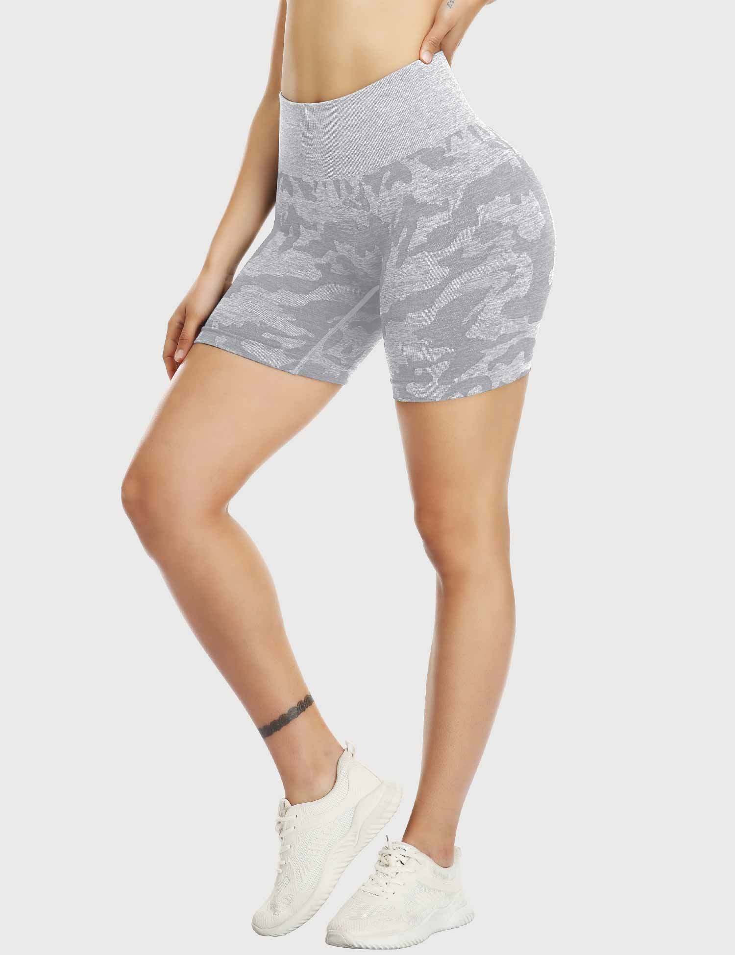 Yeoreo Camo Nahtlose Shorts Grau