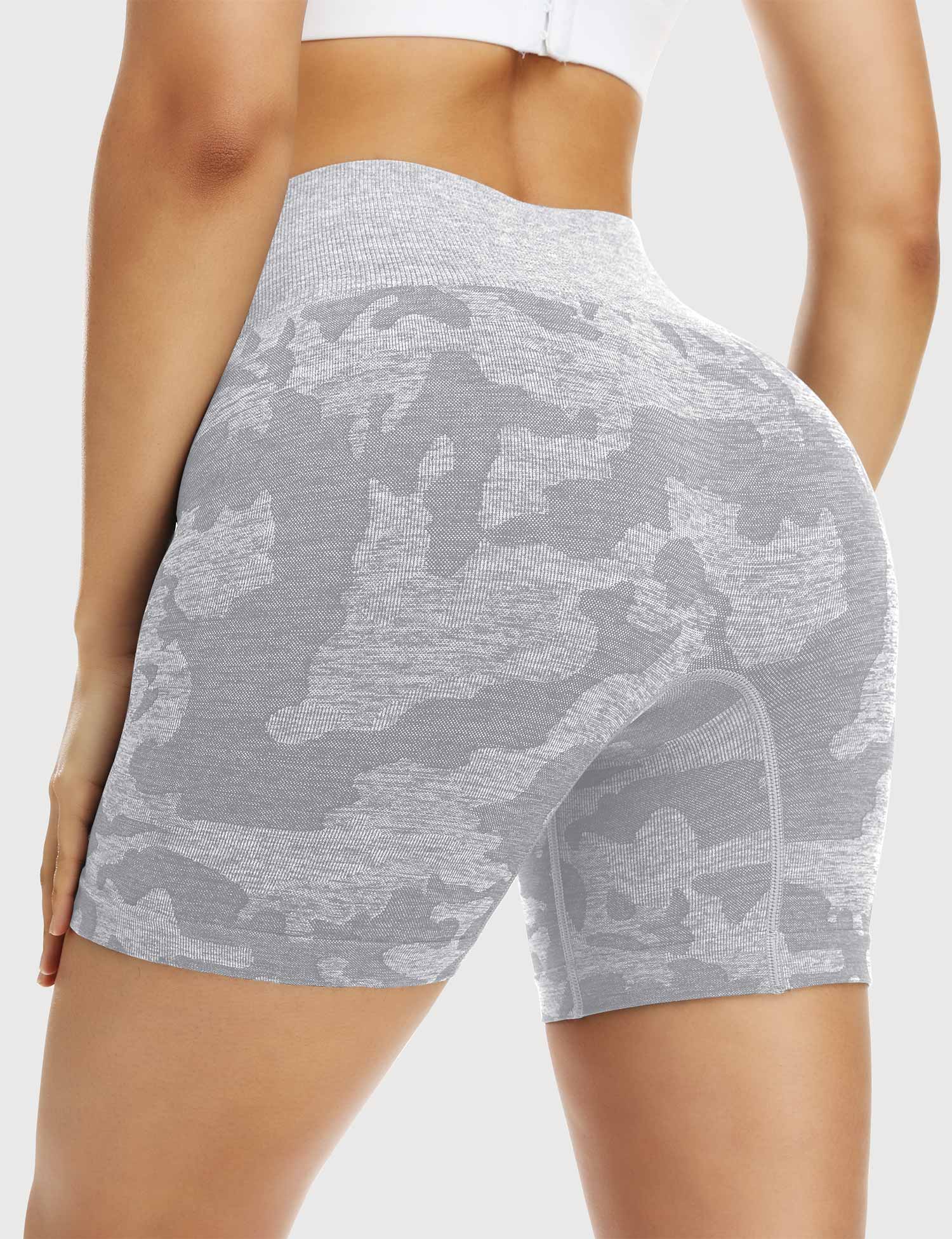 Yeoreo Camo Nahtlose Shorts Grau