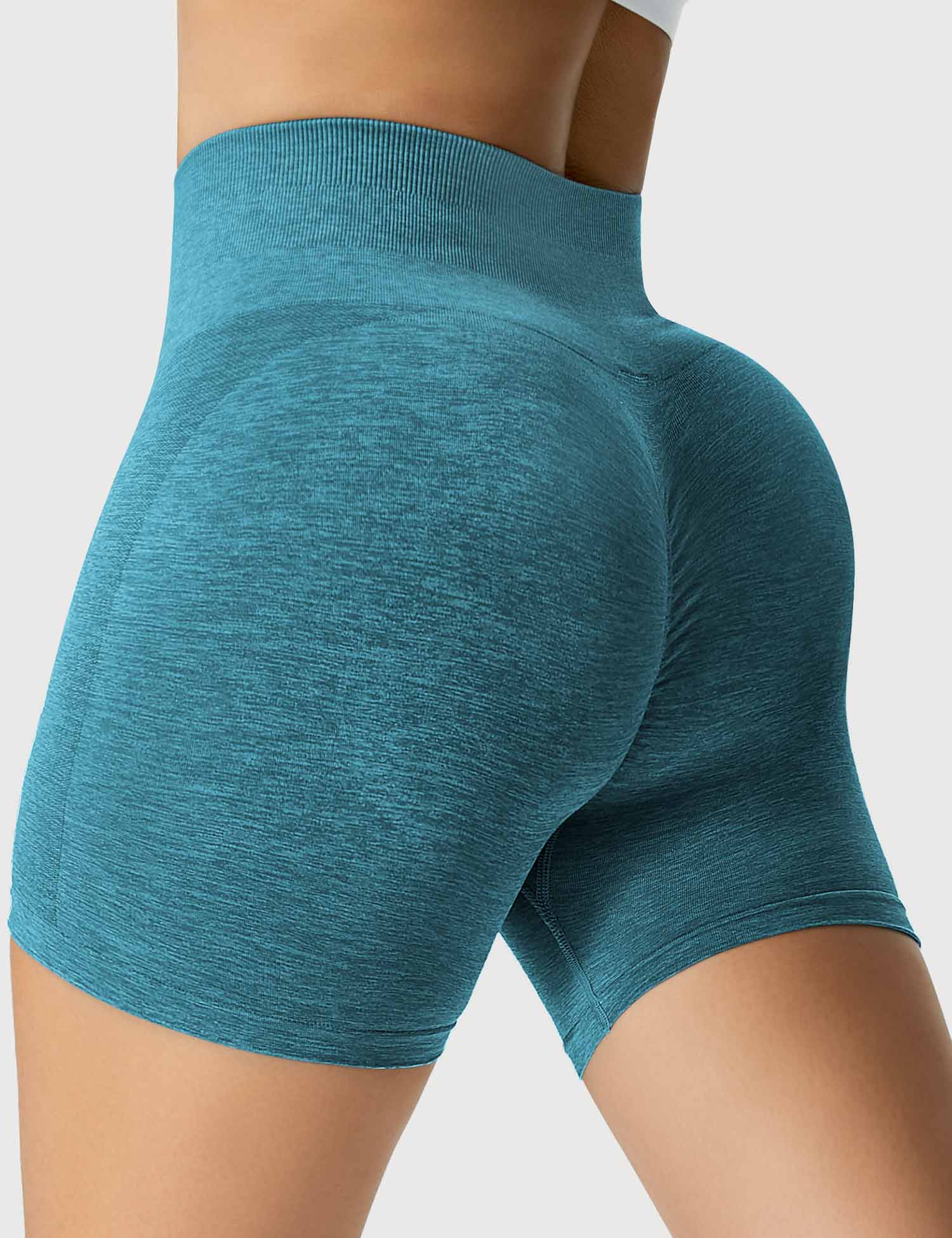 Yeoreo Light Color Elastische Nahtlose Shorts Seeblau