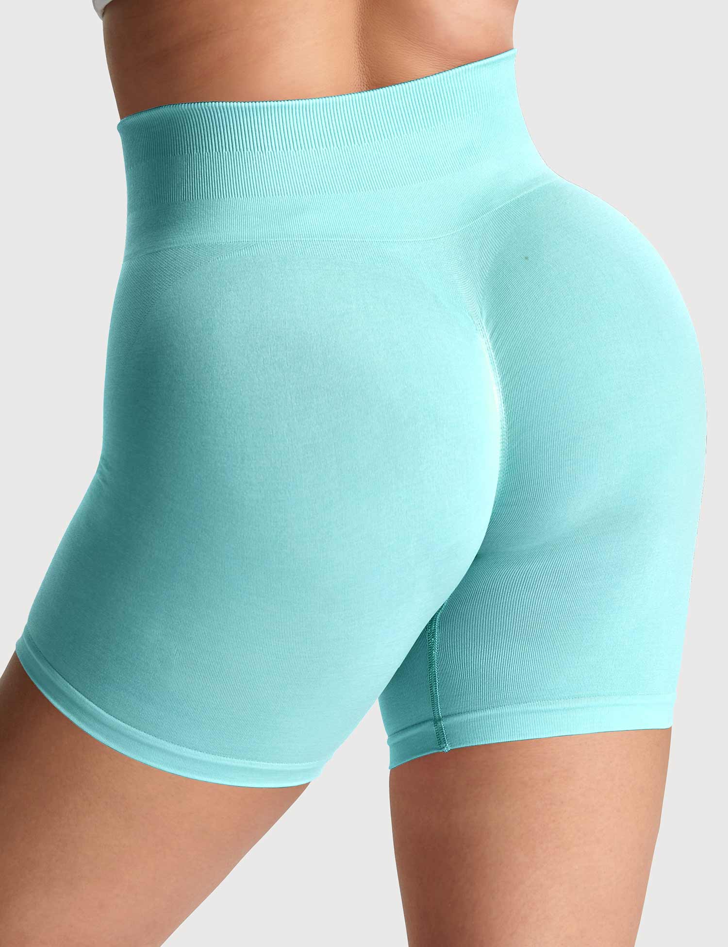 Yeoreo Light Color Elastische Nahtlose Shorts Hellblau