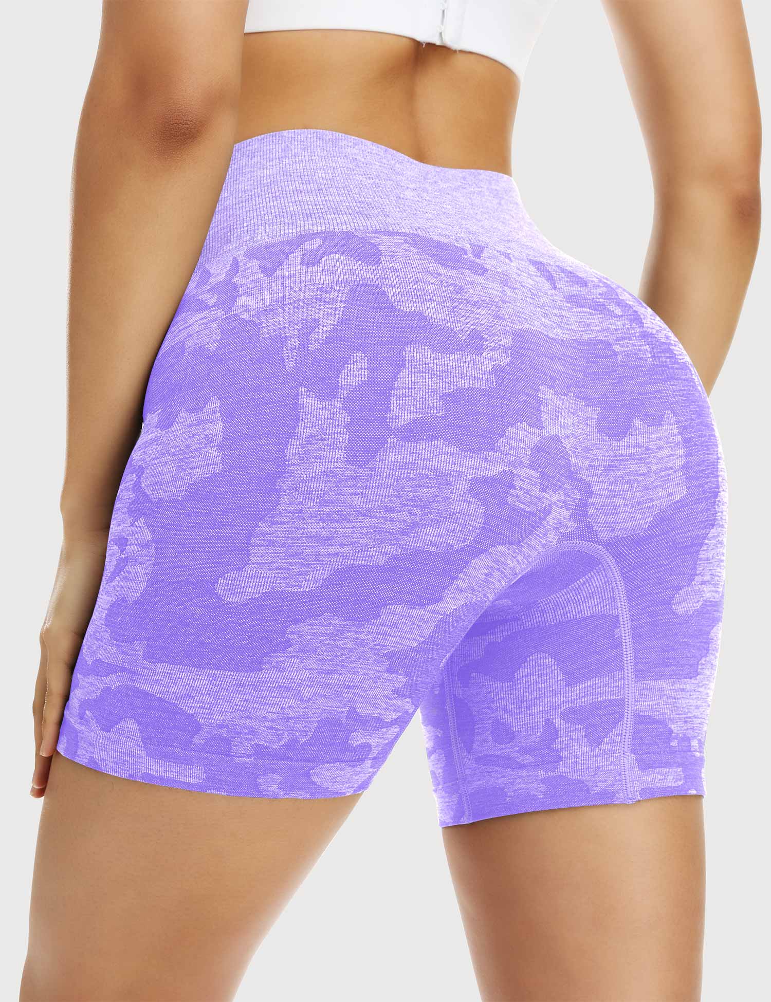 Yeoreo Camo Nahtlose Shorts Lila