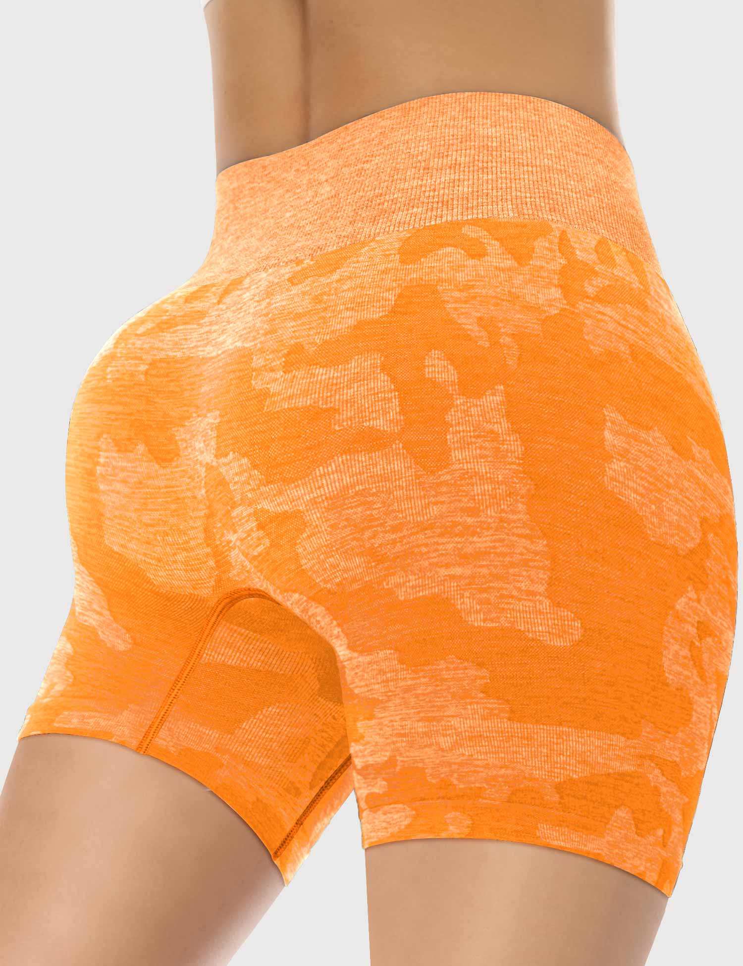 Yeoreo Camo Nahtlose Shorts Orange