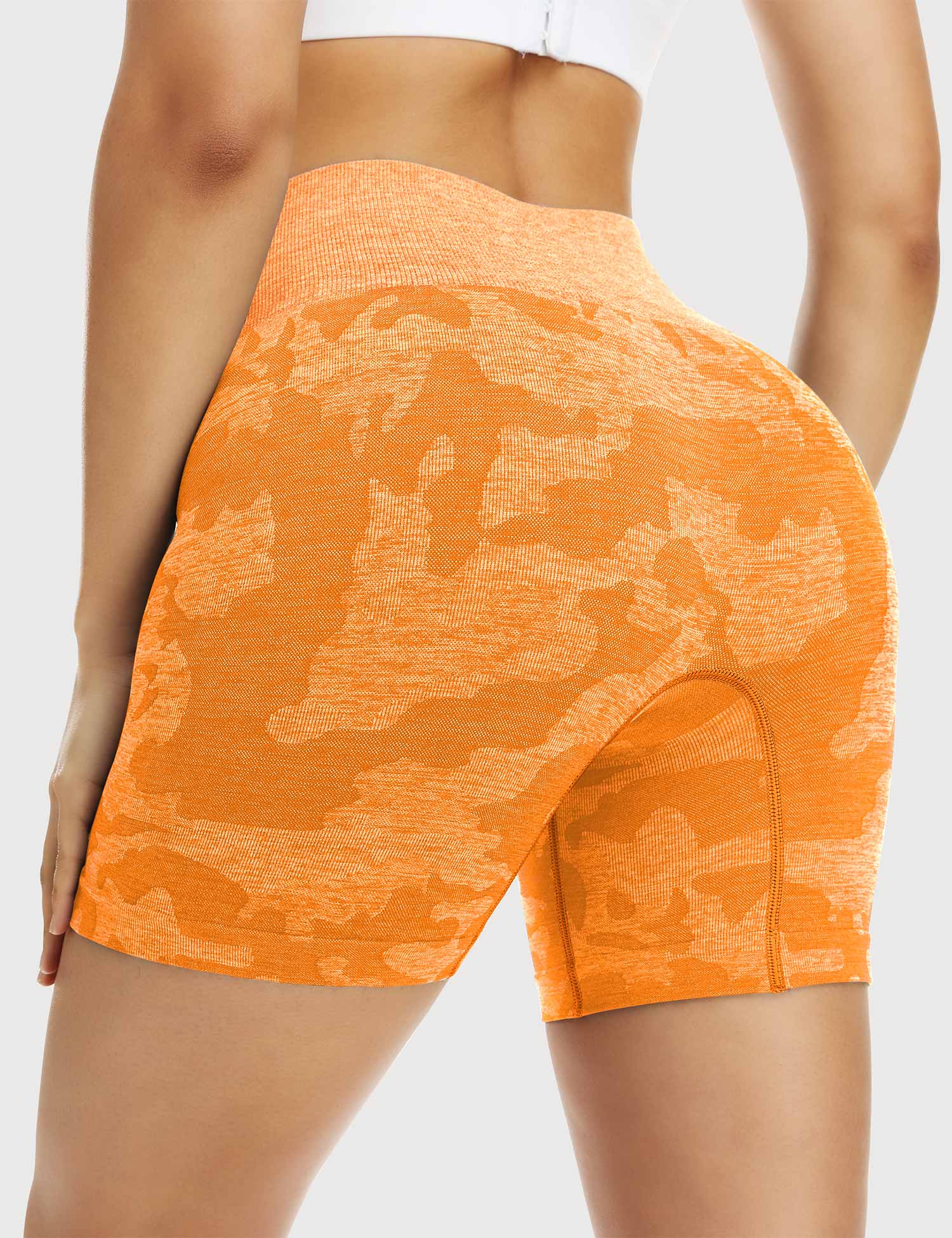 Yeoreo Camo Nahtlose Shorts Orange