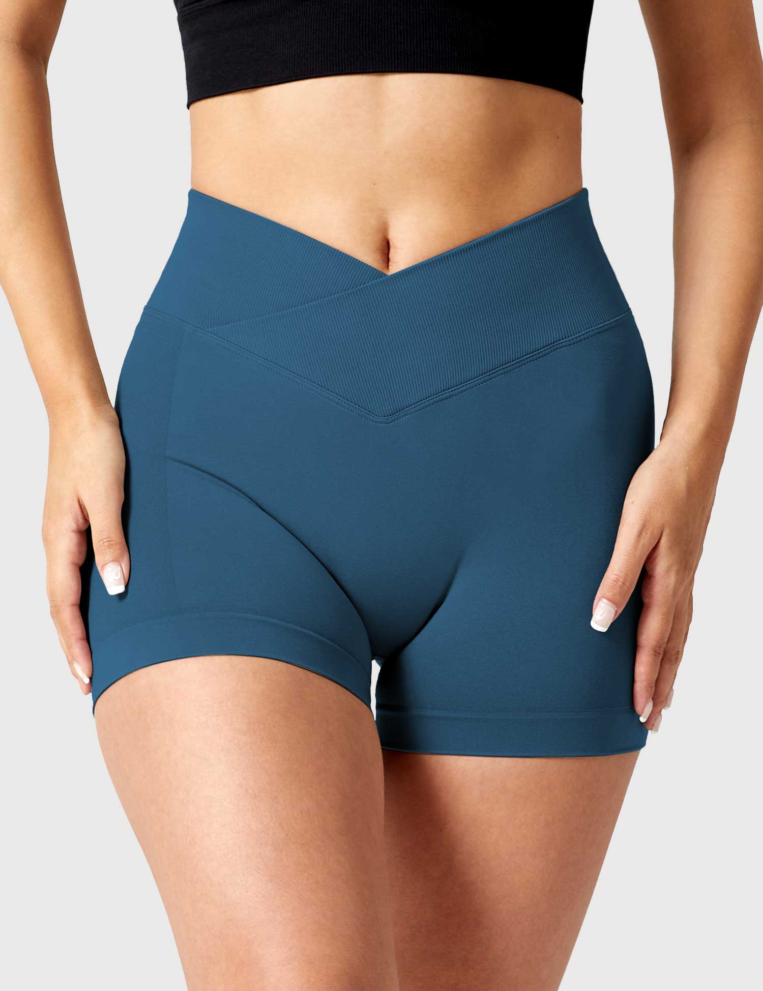 Yeoreo 3.6" Amplify V-Träger Shorts Pfauenblau