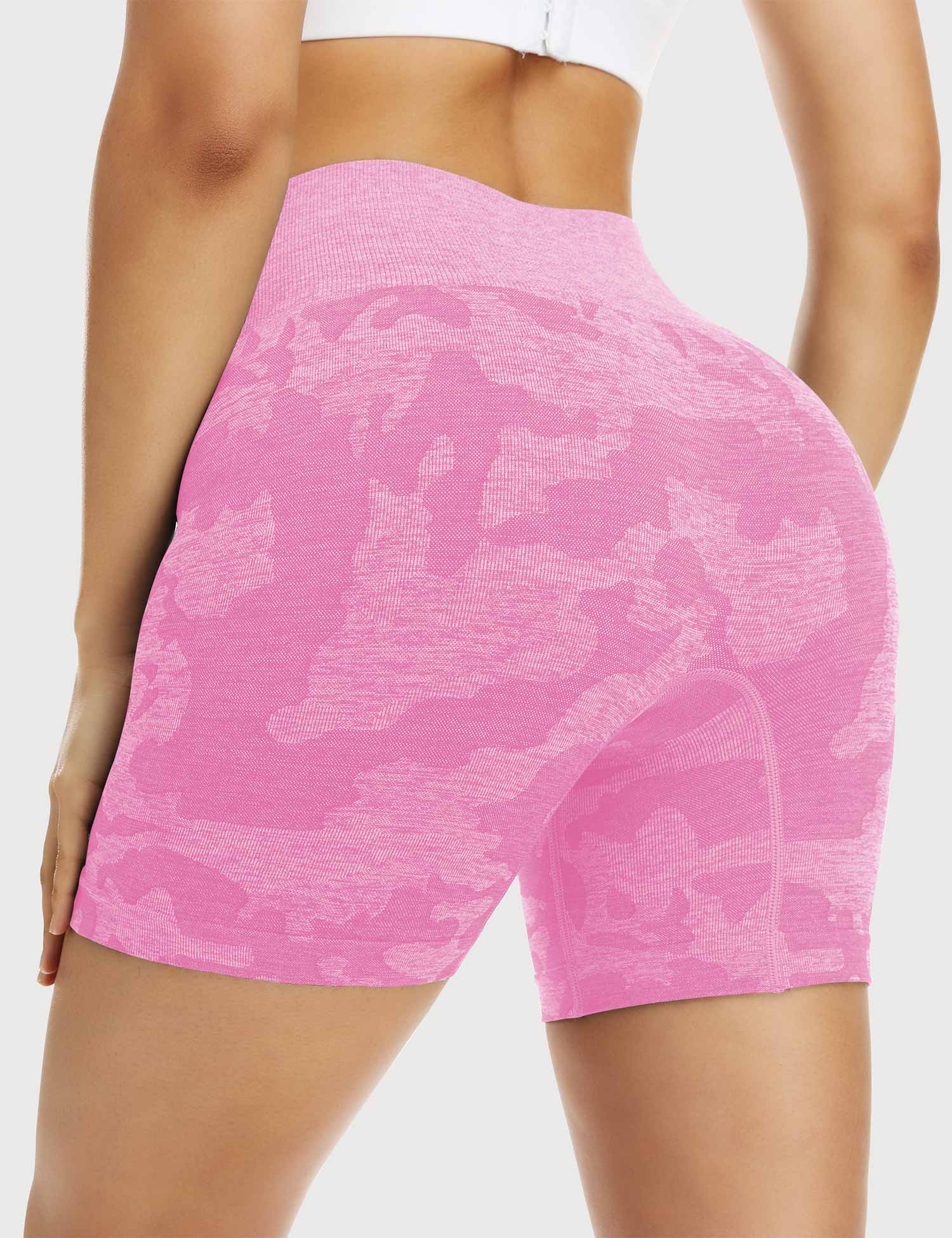 Yeoreo Camo Nahtlose Shorts Rosa