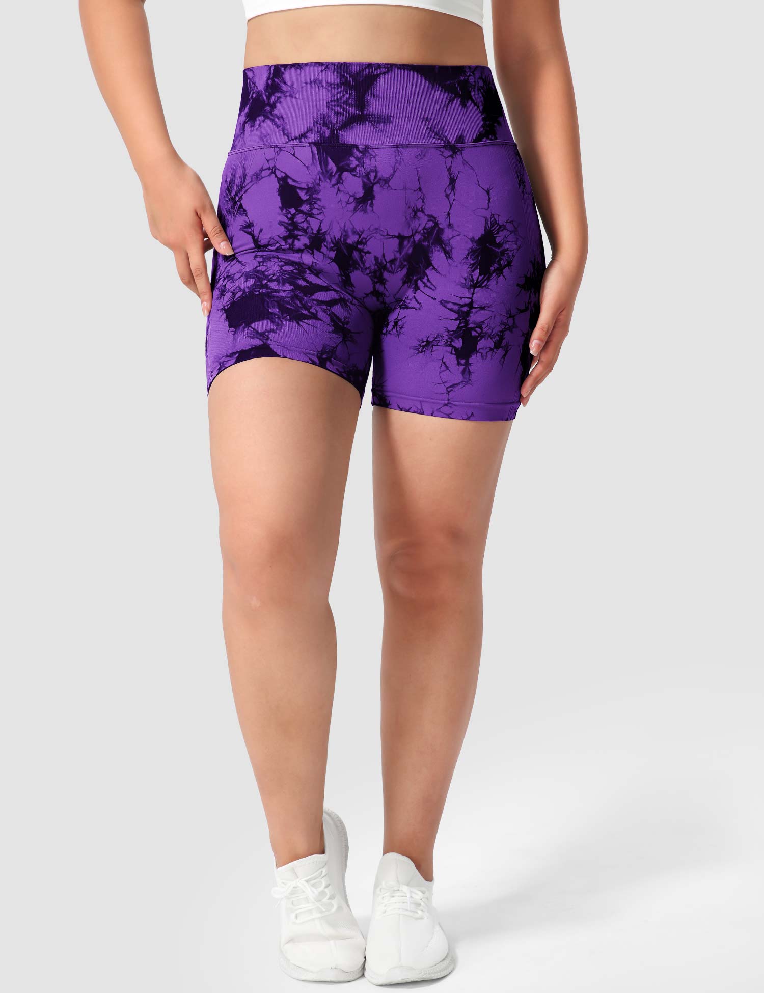 Yeoreo Professionelle Tie Dye Shorts Violett