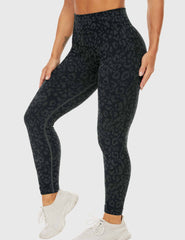 Yeoreo Leopard Nahtlose Leggings Schwarz