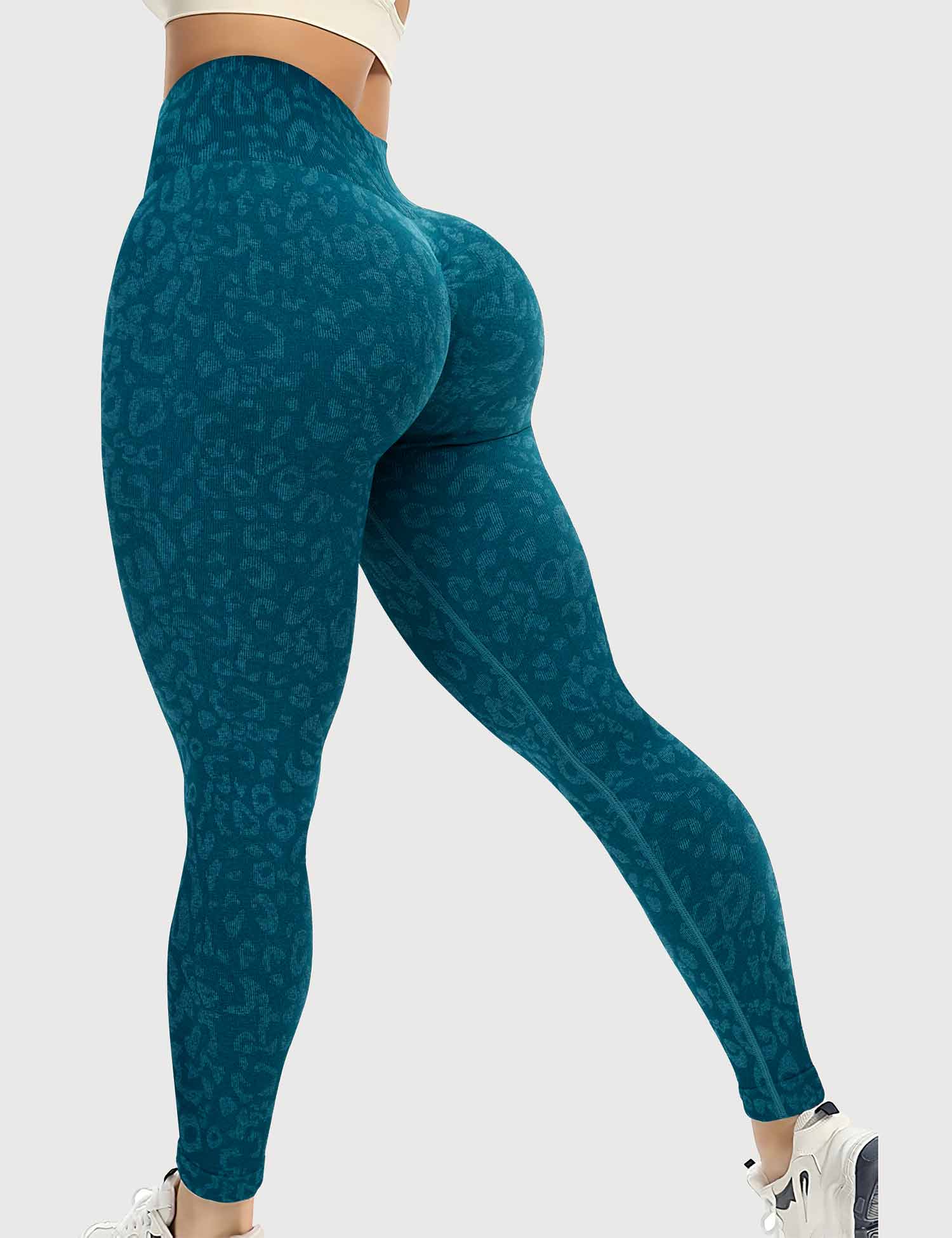 Yeoreo Leopard Nahtlose Leggings Blau