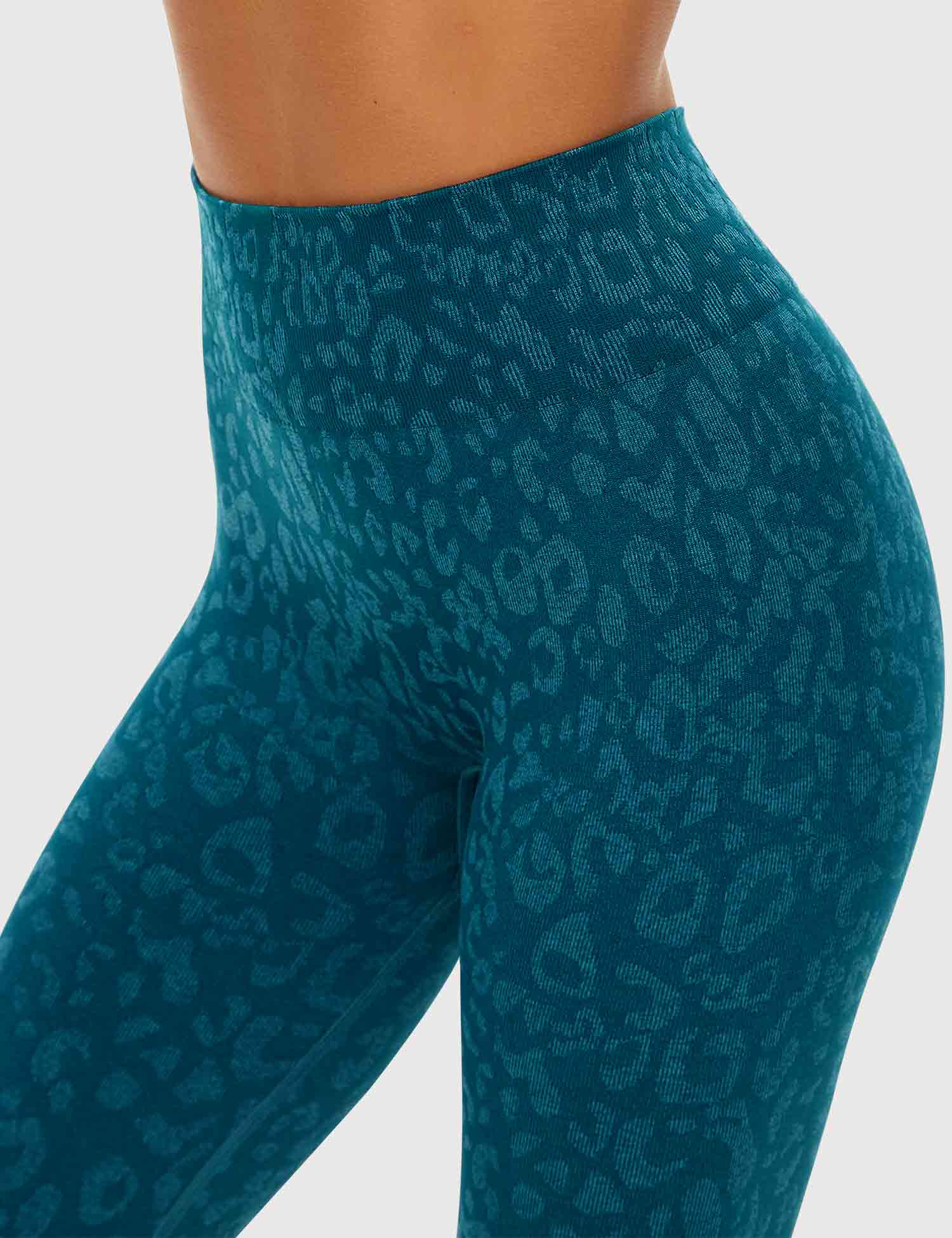 Yeoreo Leopard Nahtlose Leggings Blau