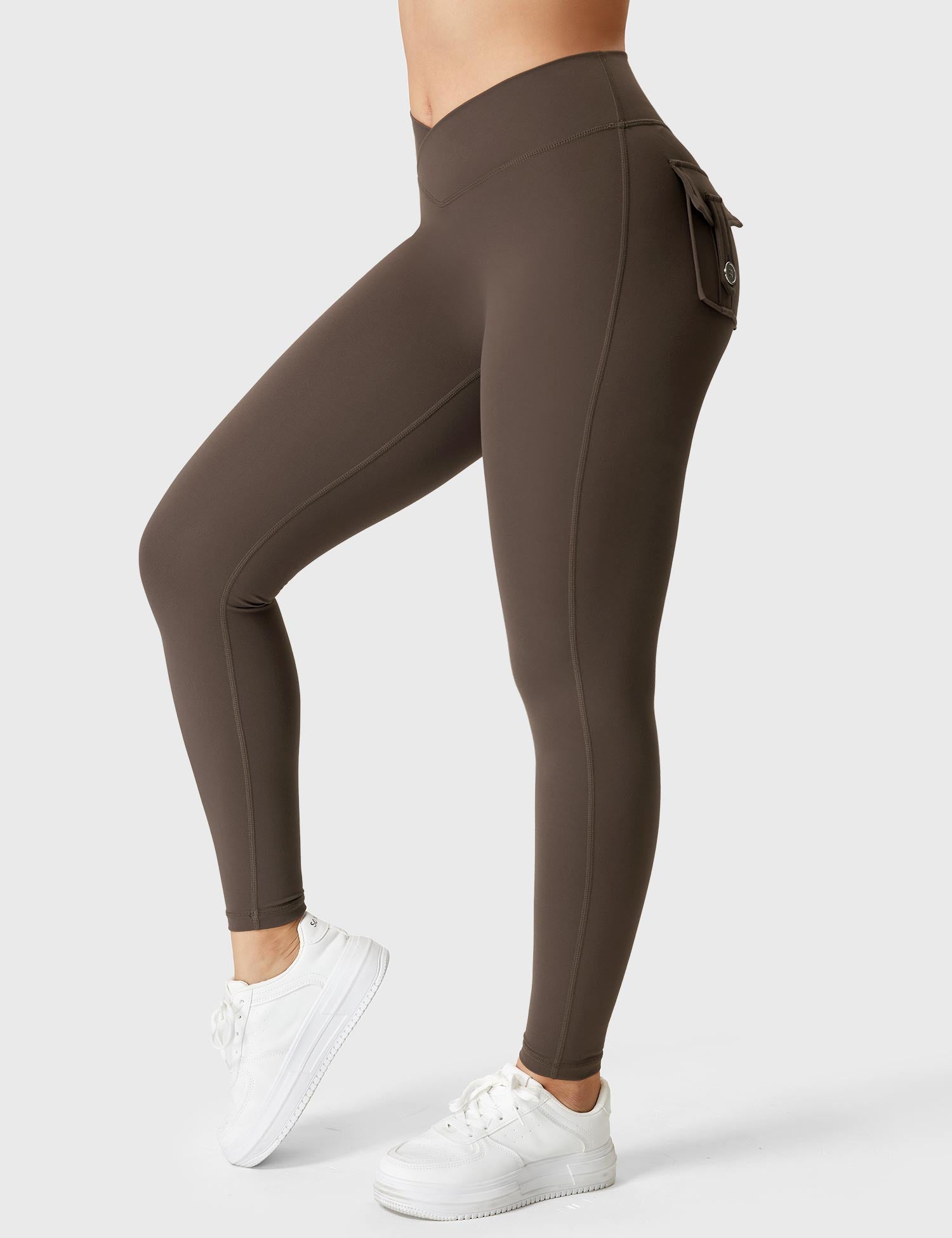 Yeoreo V-Gürtel Charm Leggings Kaffee