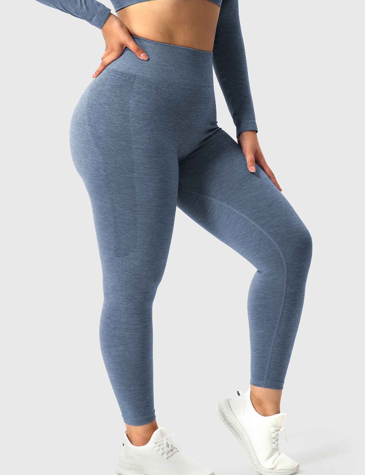 Yeoreo Amplify Nahtlose Leggings Grau-Blau