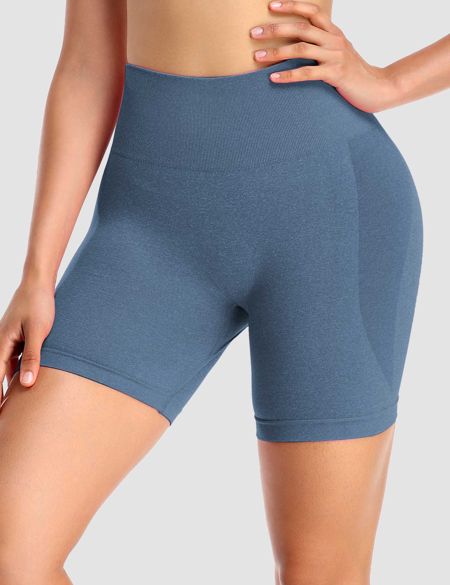 Yeoreo Lächeln Kontur Shorts Blau