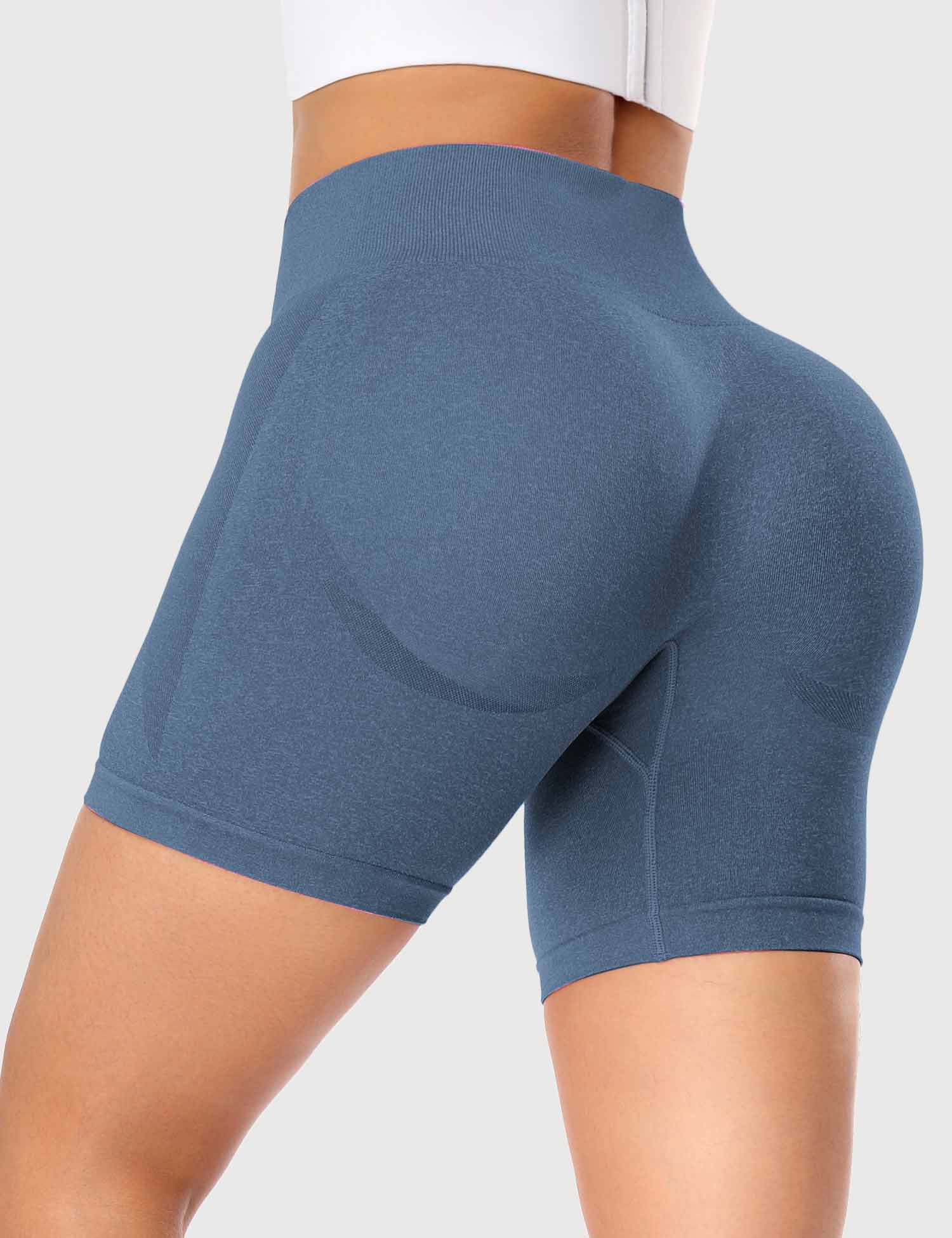 Yeoreo Lächeln Kontur Shorts Blau