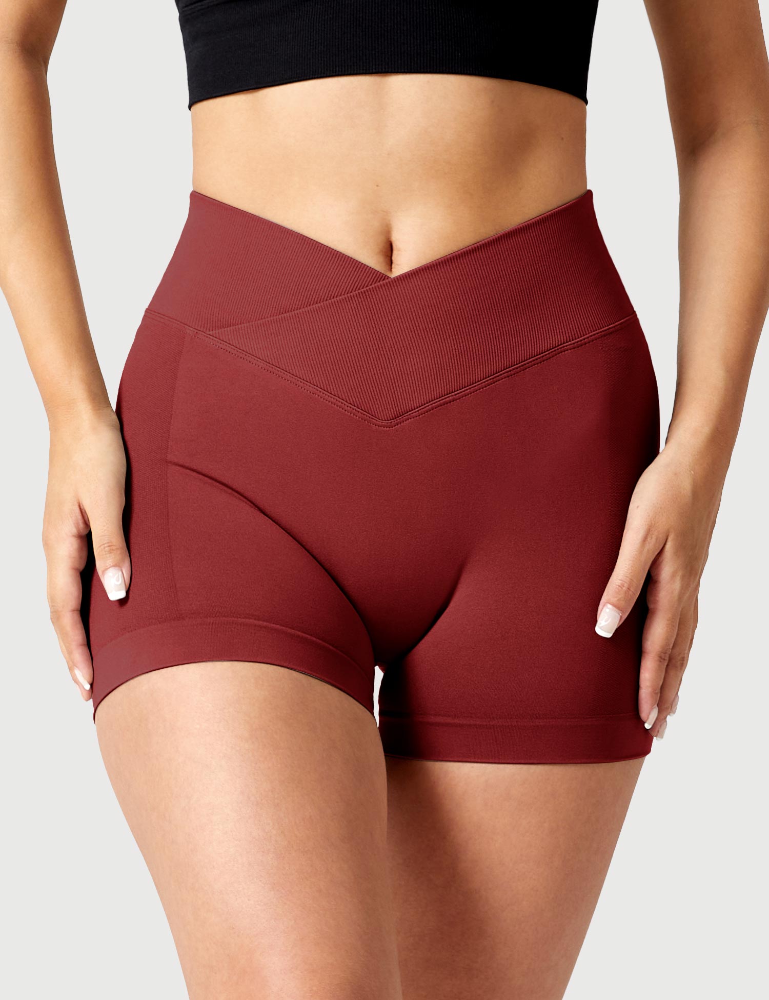 Yeoreo 3.6" Amplify V-Träger Shorts Weinrot